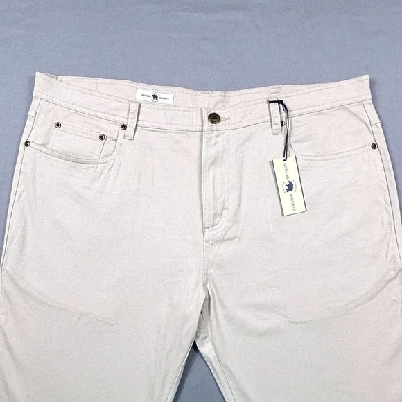 NWT Onward Reserve 5 Pocket Pants Khaki Straight Chino Microfiber Size 40x30 - Picture 1 of 9